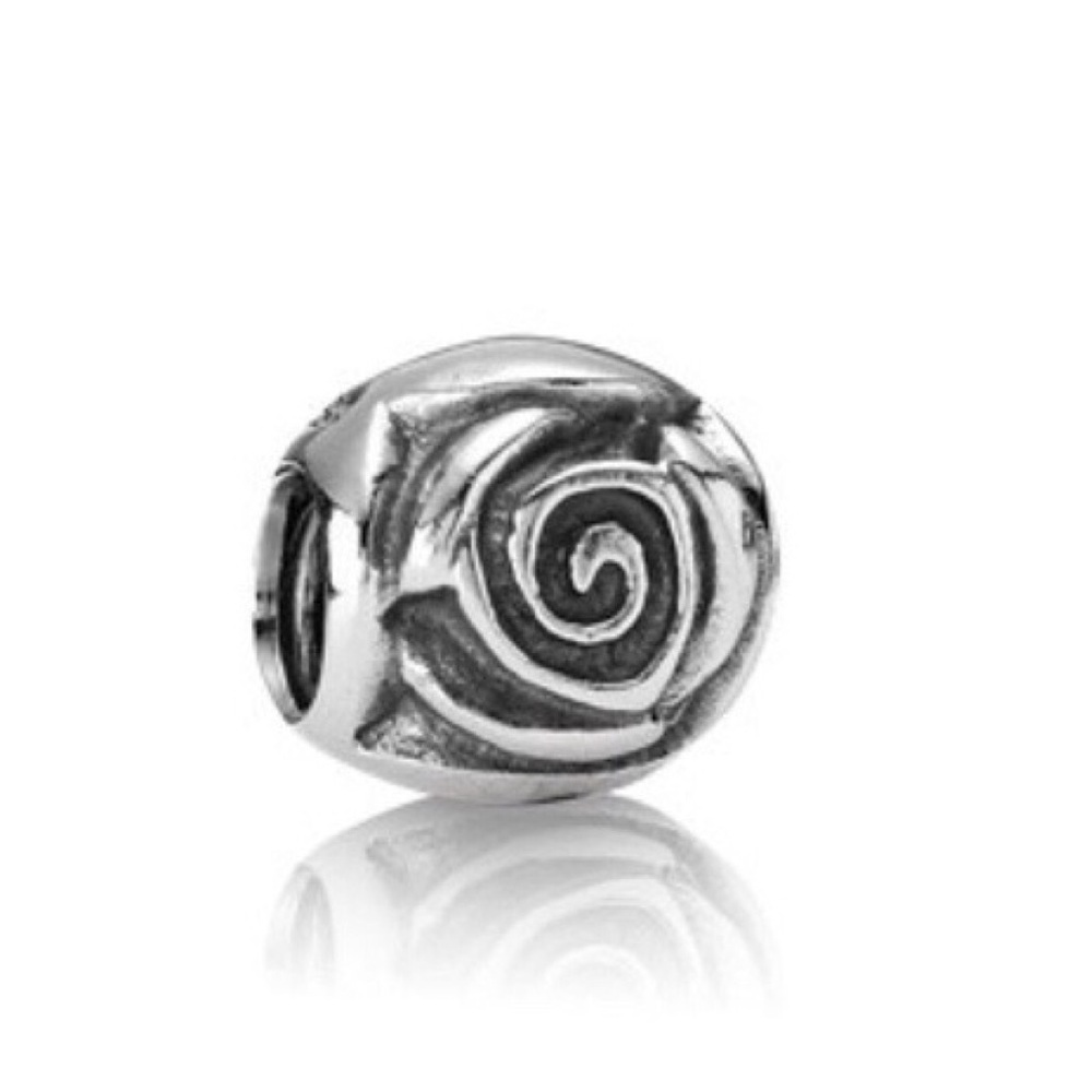 Pandora Retired Rose Bud Flower Charm